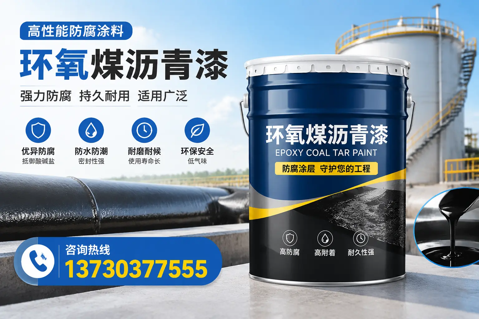 环氧煤沥青漆的耐久性分析，适合临沂的使用场景